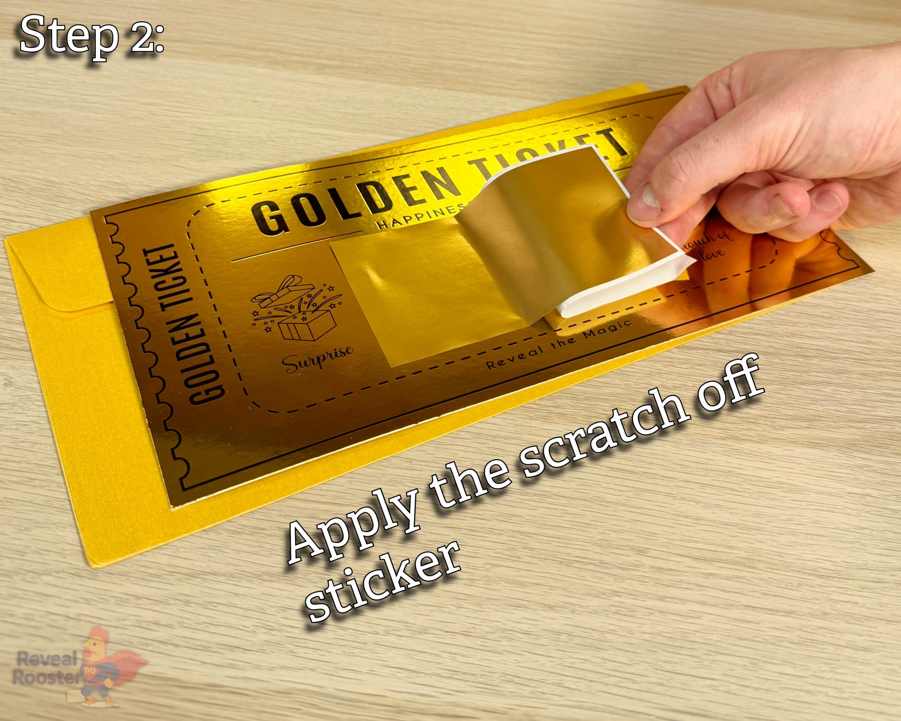 Gift Golden Ticket - Scratch to Reveal – Reveal Rooster