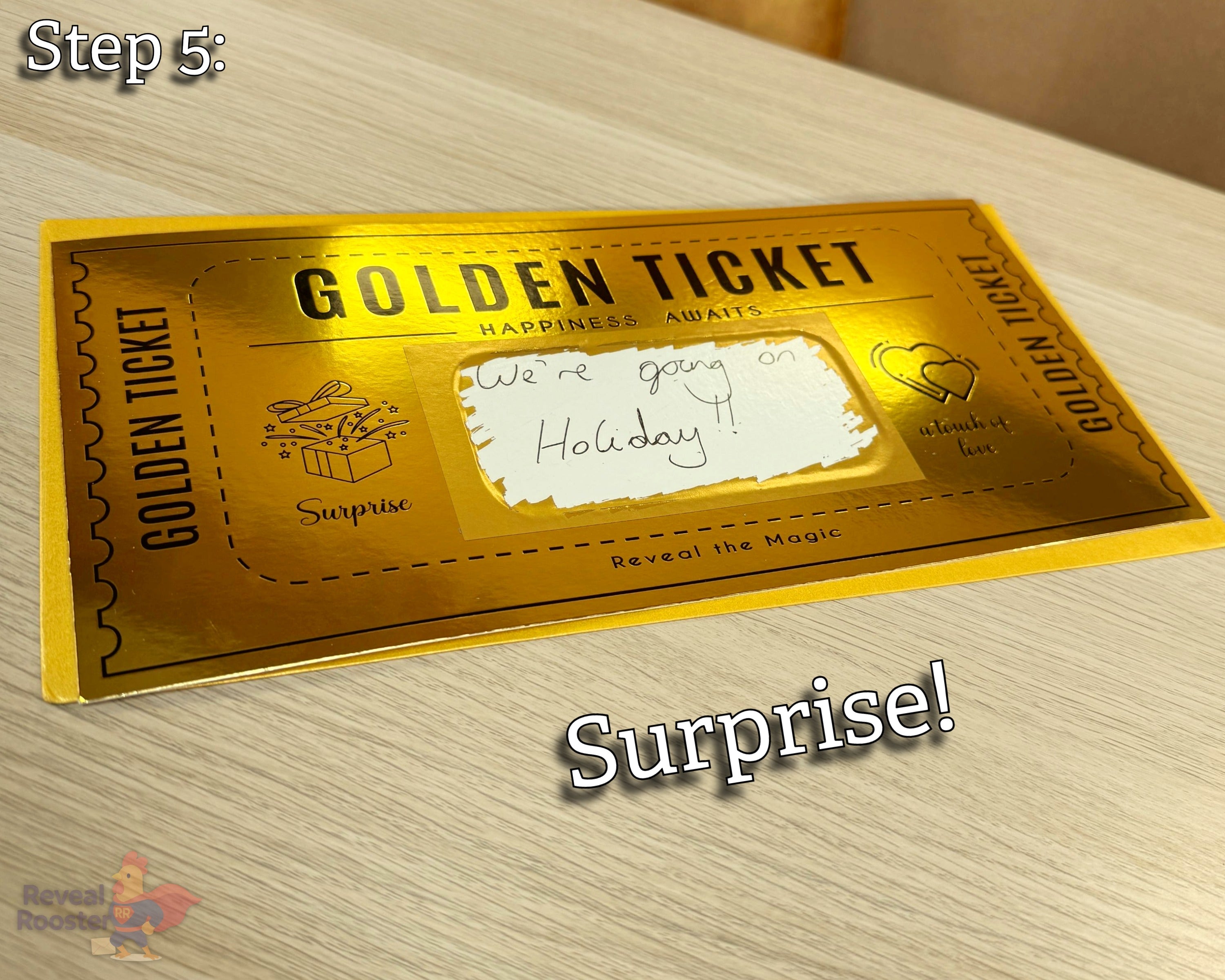 Gift Golden Ticket - Scratch to Reveal – Reveal Rooster